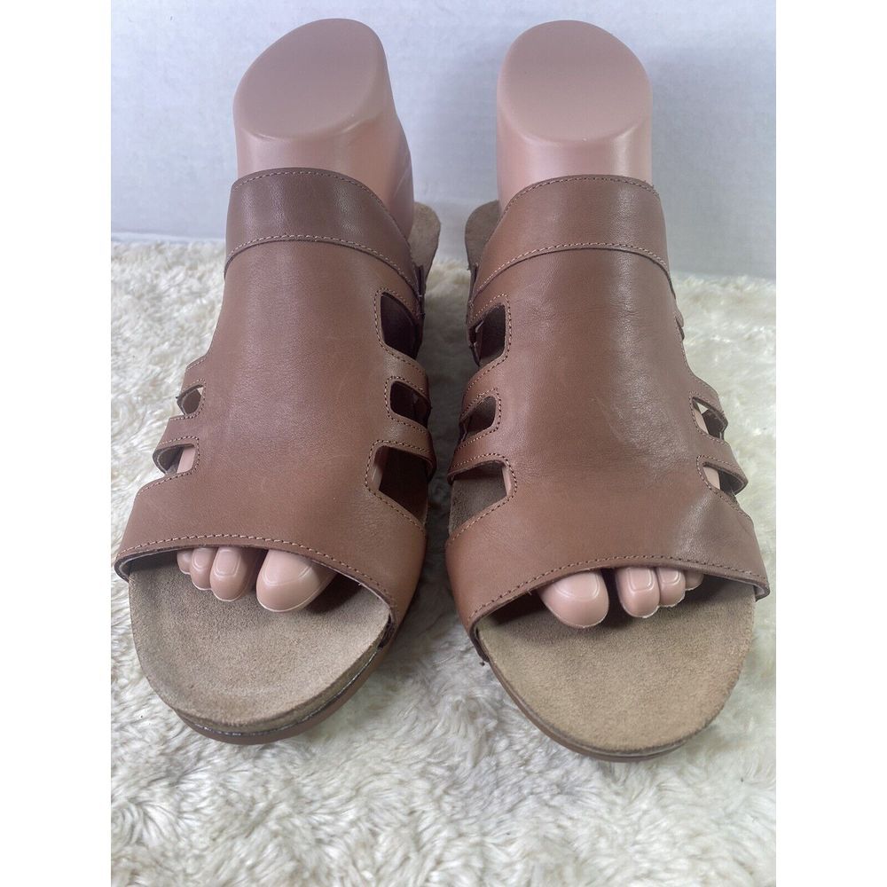 Naot Womens Shoes 41 EU 10 US Sandals Slip In Wedges‎ Brown Leather S6